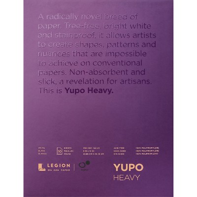 Yupo Heavy Pads 9"X12" 10 Sheets/Pkg-White 144lb