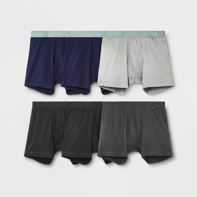 Men's 5+1 Bonus Pack Boxer Briefs - Goodfellow & Co™ Blue/Black/Gray, 1 of 2