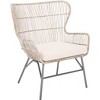 Lenu Rattan Accent Chair with Cushion  - Safavieh - 3 of 4