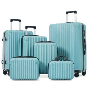 Whisen 6-Piece Luggage Sets, Hardshell ABS Suitcase with Spinner Wheels, TSA Lock, Lightweight Carry-On & Checked Luggage - 1 of 4