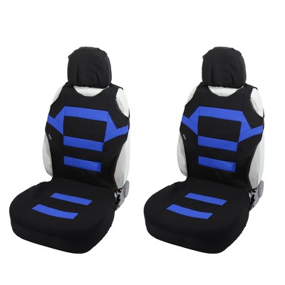 Unique Bargains Universal Front Car Seat Cushion Cover Blue 2Pcs