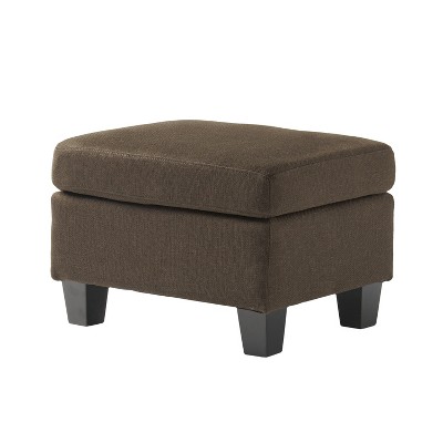 NicBex Modern 24" Rectangle Ottomans Wood Footstools with Thick Cushion for Bedroom and Living Room