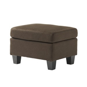 NicBex Modern 24" Rectangle Ottomans Wood Footstools with Thick Cushion for Bedroom and Living Room - 1 of 4
