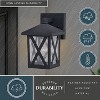 VAXCEL Rockford Aluminum 1 Light LED Compatible Black Transitional Outdoor Wall Lantern Clear Glass - 2 of 4