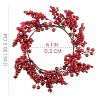AuldHome Design Greenery Candle Wreaths, 2pk; Holiday Seasonal and Wedding Decor Candle Rings - 3 of 4
