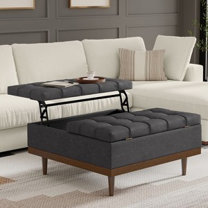 NicBex Modern Mid-Century Lift-Top Coffee Table Small Ottoman with Storage,Upholstered Square Storage Ottoman for Living Room,Bedroom - 1 of 4