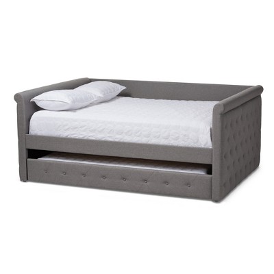 Queen Alena Daybed With Trundle Gray - Baxton Studio: Contemporary ...