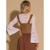 INSPIRE CHIC Women's Faux Suede Vintage Sleeveless Lace Up Zipper Decor Waistcoat Vests - 3 of 4