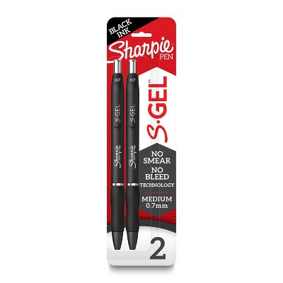Sharpie S-Gel 2pk Gel Pens 0.7mm Medium Tip Black: School Supplies Kids, Art & Stationery, Office Essentials