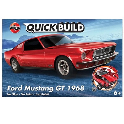 Skill 1 Model Kit 1968 Ford Mustang Gt Red Snap Together Model By ...