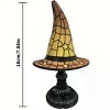 Racxily Halloween Outdoor DecorationsStained Resin Glowing Gothic Retro Resin Lamp For Bedroom Party,Creative Wizard Hat Shape Lights For Indoor - 2 of 4