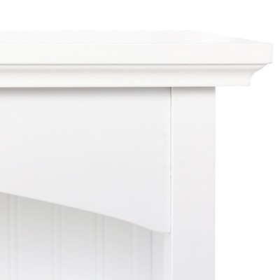 White MDF 3-Tier Bookcase with Arched Supports
