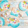 Blue Panda 144 Piece Disposable Summer Party Paper Plates and Dinnerware Set for Summer, Pool Parties, Birthdays (Serves 24) - 3 of 4