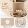 TopComfy Decorative Bookshelf 2 Tier Kids Rotating Bookshelf 360 Display for Books or Toys Bunny Baffles for Living Room, Beige, 17.72"*17.72"*7.87" - 4 of 4