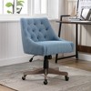 Upholstered Swivel Office Chair, Modern Rolling Vanity Chairs, 360-Degree Swivel Casters, Height Adjustable Task Chairs - 2 of 4