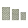 Hugo 3-Piece Bath Rug Set 100% Premium Cotton Tufted Chevron Pattern Bathmats for Bathroom, Super Soft Absorbent Machine Washable - 2 of 4
