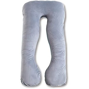 Urban Sombrero Trickonometry U Shaped Pregnancy Pillow - Velvet Cover, Full Body Maternity Cushion - 1 of 4