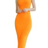 Slickblue Women's Ribbed Sleeveless Maxi Dress, Open Back Detail, Bodycon Stretch Fit, 4 Color Options, Size S-L - 3 of 4
