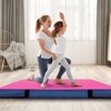 Costway 4'x4'x4'' Bi-Folding Gymnastic Tumbling Mat W/Handles for Home Gym Yoga MMA Pink - 3 of 4