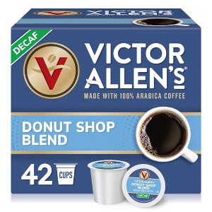 Victor Allen's Coffee Decaf Donut Shop Blend Single Serve Coffee Pods, 42 Ct - 1 of 4