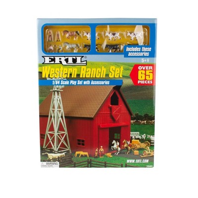 ERTL 1:64 Scale Red Barn Western Ranch Playset