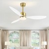Airsurfer 52-Inch White Ceiling Fan with Remote, Reversible DC Motor, 3 ABS Blades & Color-Changing LED Light - 2 of 4