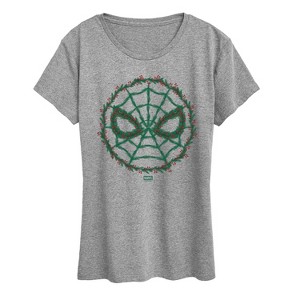 Women's - Marvel - Spider Man Wreath Short Sleeve Graphic T-Shirt - 1 of 4