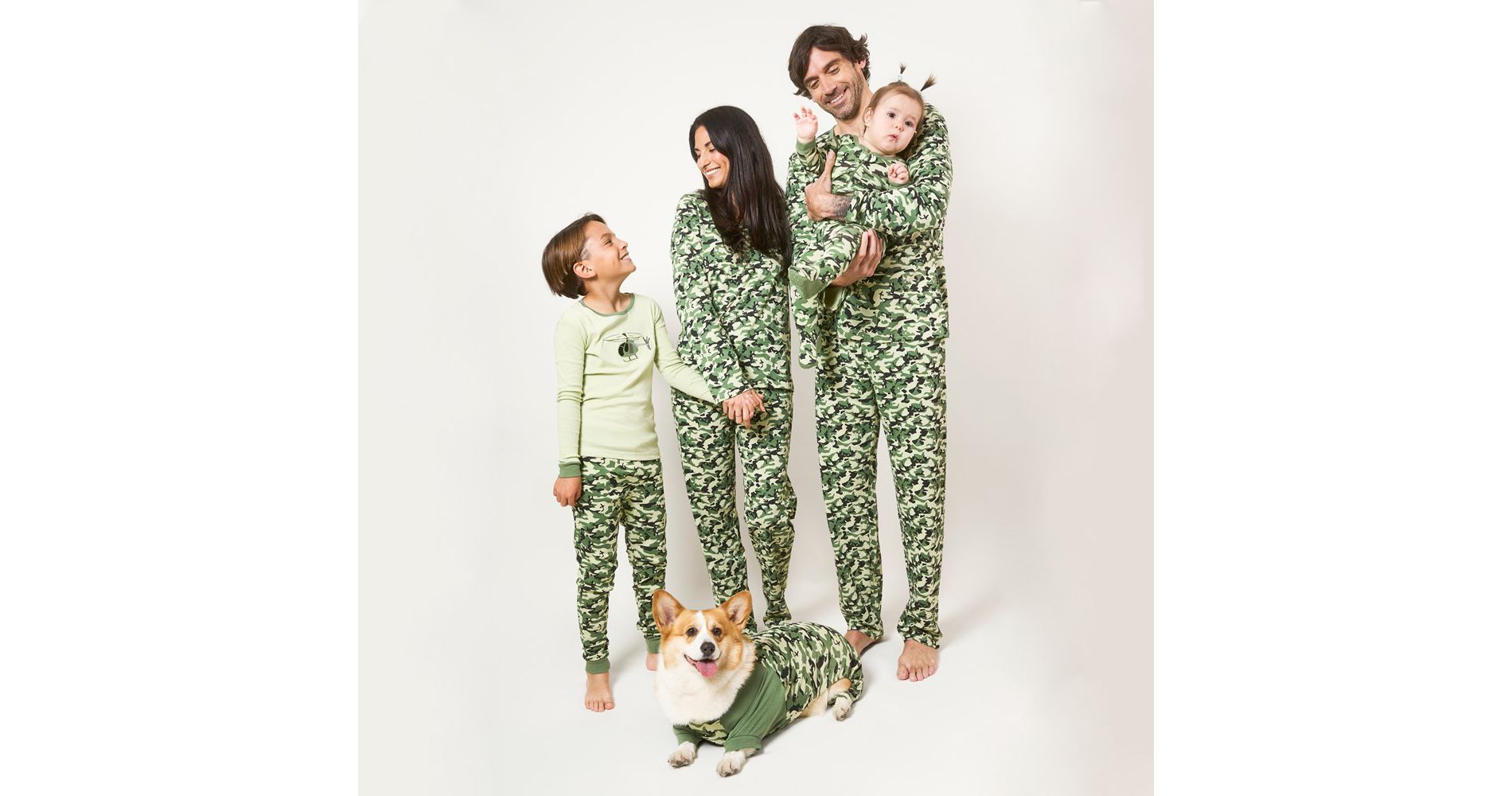Leveret Cotton Matching Family Pajamas Camouflage Print