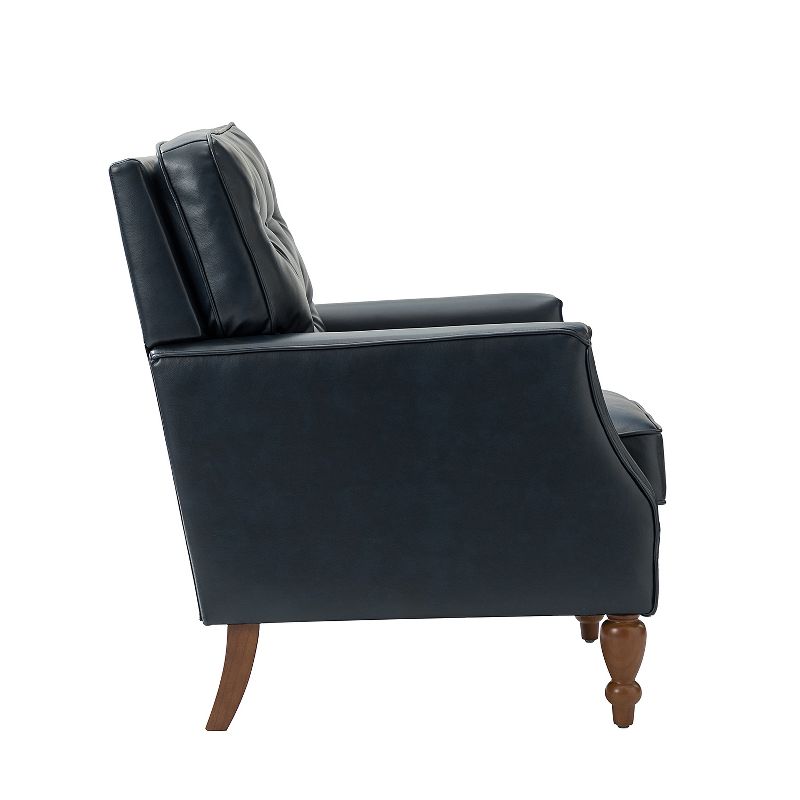 Set of 2 Francesco Transitional Vegan Leather Armchair for Bedroom and Living Room | KARAT HOME, 3 of 11