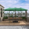 Aoodor 15 ft. Double Sided Patio Umbrella with Base Stand - 2 of 4