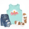 The Juniper Shop Summer Vibes Daisy Youth Tank Top - XS - Seafoam - 2 of 4