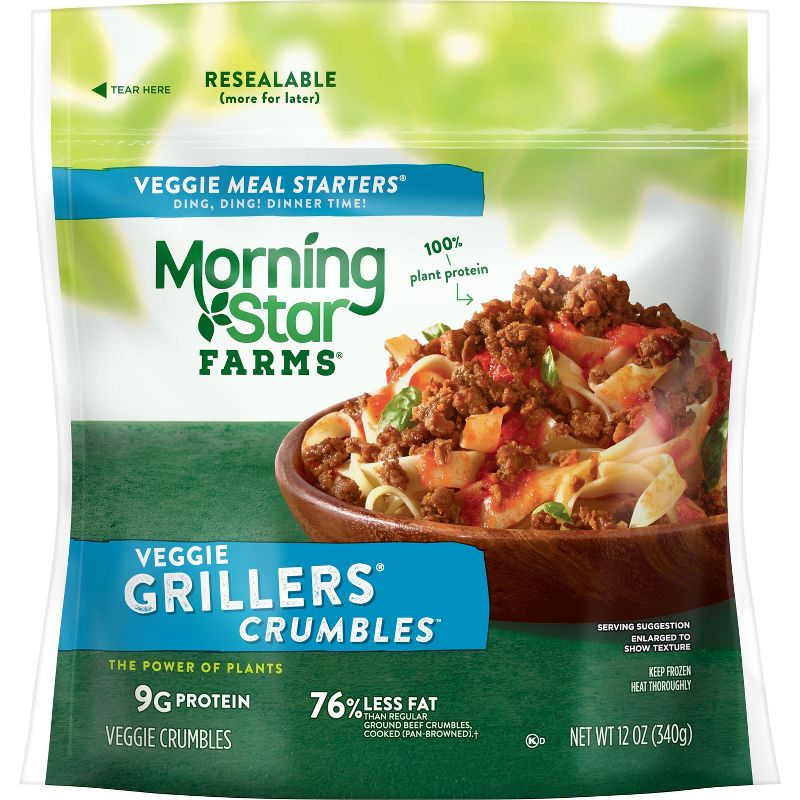 Morningstar Farms Veggie Meal Starters Grillers Frozen Crumbles - 12oz, 3 of 7