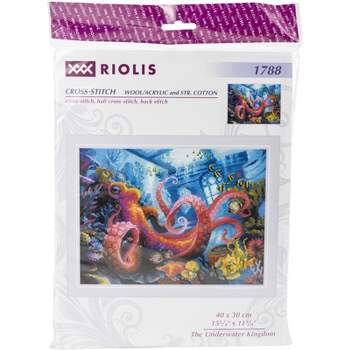 RIOLIS Counted Cross Stitch Kit 15.75"X11.75"-The Underwater Kingdom (14 Count)