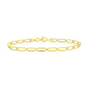 Classic Gold 14K Yellow Gold, 3mm Paperclip Bracelet - Gold - 7.5 Inch - 1 of 2