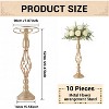 Golden flower stand for weddings, 10 golden metal vases, 52 cm high, metal vases, centerpieces for weddings, parties, birthdays, events, festivals - 2 of 4