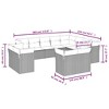 vidaXL 12 Piece Patio Sofa Set with Cushions Gray Poly Rattan - 3 of 4