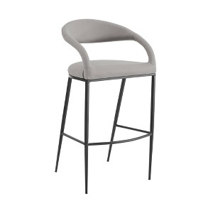 Armen Living 30" Ramona Iron and Faux Leather Barstool - 1 of 4