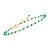 Ross-Simons Green Chalcedony Anklet in 18kt Gold Over Sterling Size 9 - 3 of 4