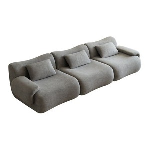 Swtroom Modular Sectional Sofa 115" Sectional Couches 3 Seater Chenille Couch Gray - 1 of 4
