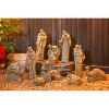 Evergreen Nativity Set with Natural Finish and Metallic Accents - 2 of 4