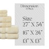 Home Weavers Elegance Essentials 550GSM 100% Cotton Zero Twist Super Absorbent Bath Towel Set - 2 of 4