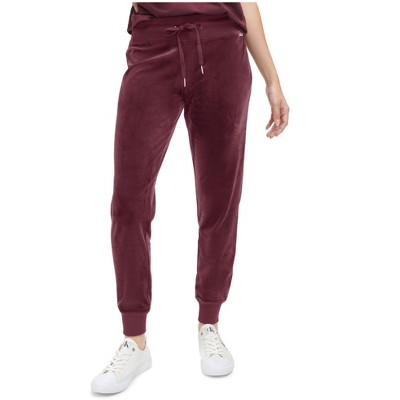 Calvin Klein Womens Velour Casual Jogger Pants
