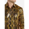 OppoSuits Shiny Golden Theme Party Shirts For Men - 4 of 4