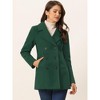 Allegra K Women's Long Sleeves Double Breasted Button Winter Outerwear Pea Coat - 2 of 4