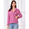 INSPIRE CHIC Women's Notch Lapel Long Sleeve Button Blazer - 4 of 4