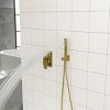 PAGED Modern Dual Shower Head, Ceiling Mount Square Shower System with Rough-in Valve for Bathroom, Restroom - 4 of 4