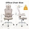 Ergonomic Office Chair, High Back Computer Desk Chair with Adjustable Height & Flip-up Armrests, Mesh Comfortable Gaming Chair for Home Office - 3 of 4