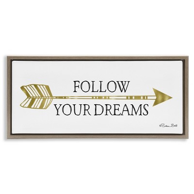 Stupell Industries Follow Your Dreams with Arrow, 31" x 14"