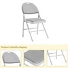 coucheta Folding Chairs, Padded Foldable Chair with PU Leather Cushion and Back, Metal Frame Indoor/Outdoor Portable Stackable Seats - 2 of 4