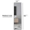 Glasflength Full Length Mirrors Solid Wood Frame Floor Standing Wall Mirror, Bedroom Foyer Clothing Store, Wall Mounted Mirror, Black 17"*1.1"*60" - 4 of 4
